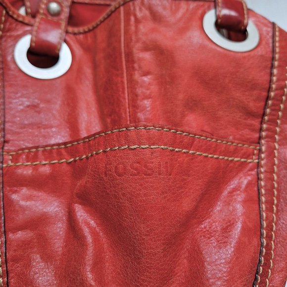 Fossil Red Leather Bag - Picture 5 of 11